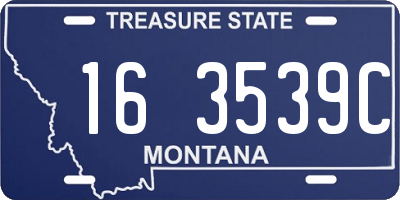MT license plate 163539C