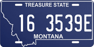 MT license plate 163539E
