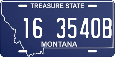 MT license plate 163540B