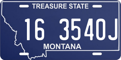 MT license plate 163540J