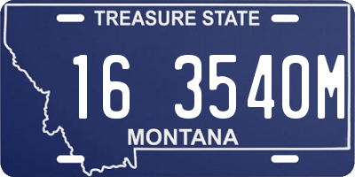 MT license plate 163540M