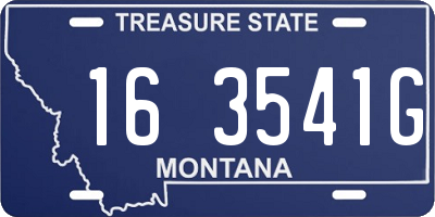 MT license plate 163541G