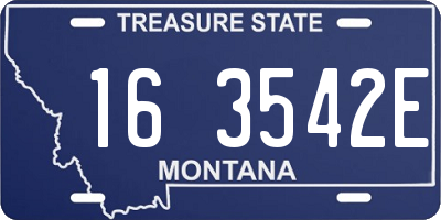MT license plate 163542E