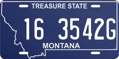 MT license plate 163542G