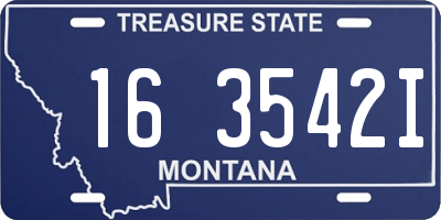MT license plate 163542I