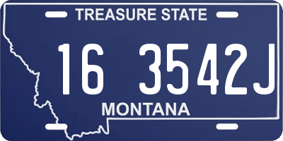 MT license plate 163542J
