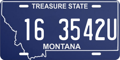 MT license plate 163542U