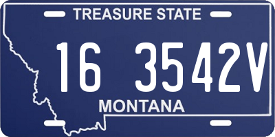 MT license plate 163542V
