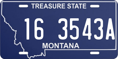 MT license plate 163543A