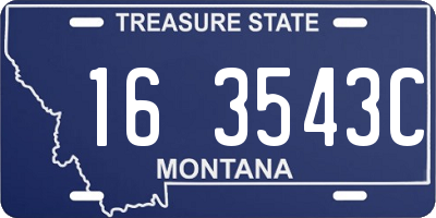 MT license plate 163543C