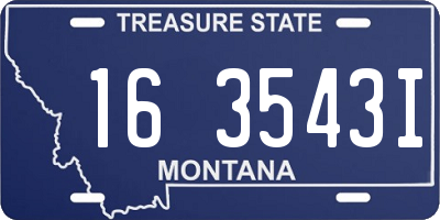 MT license plate 163543I