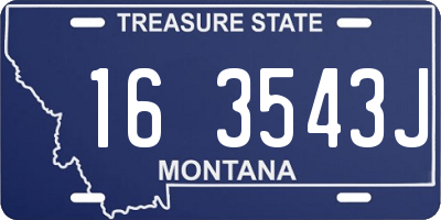 MT license plate 163543J