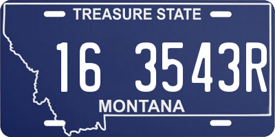 MT license plate 163543R