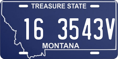 MT license plate 163543V