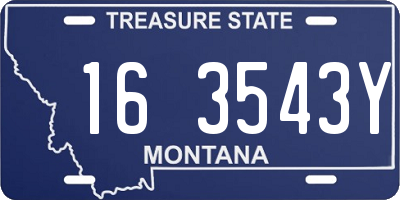 MT license plate 163543Y