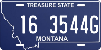 MT license plate 163544G