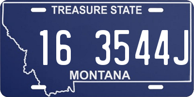 MT license plate 163544J