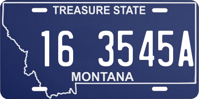 MT license plate 163545A