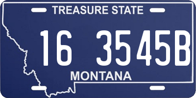 MT license plate 163545B