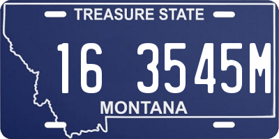 MT license plate 163545M