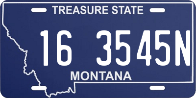 MT license plate 163545N