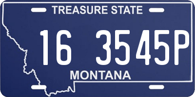 MT license plate 163545P