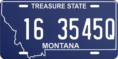 MT license plate 163545Q