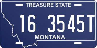 MT license plate 163545T