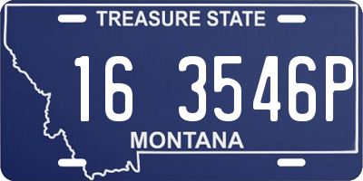 MT license plate 163546P