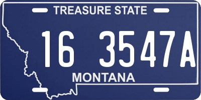 MT license plate 163547A