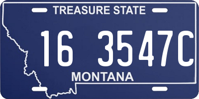 MT license plate 163547C