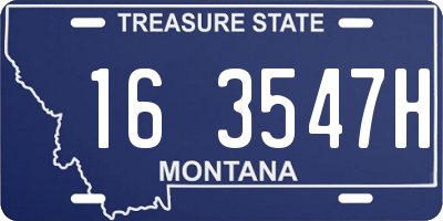 MT license plate 163547H