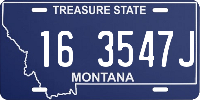 MT license plate 163547J