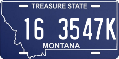 MT license plate 163547K