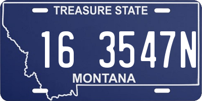 MT license plate 163547N