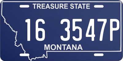 MT license plate 163547P