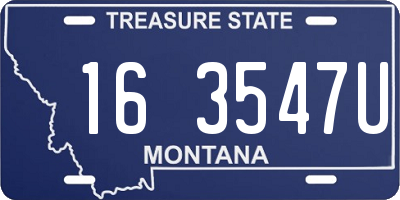 MT license plate 163547U