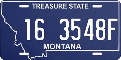 MT license plate 163548F