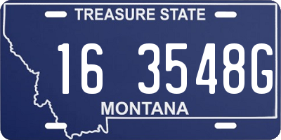 MT license plate 163548G