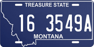 MT license plate 163549A