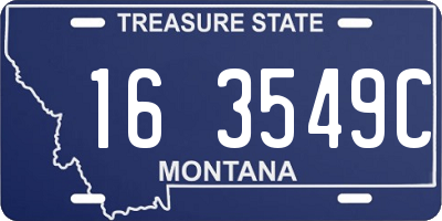MT license plate 163549C