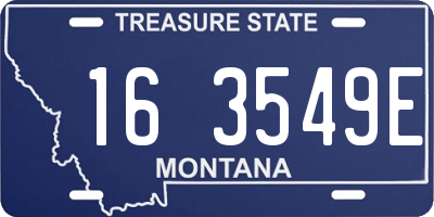 MT license plate 163549E