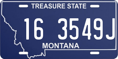 MT license plate 163549J
