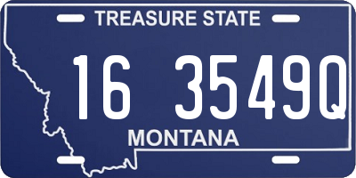 MT license plate 163549Q