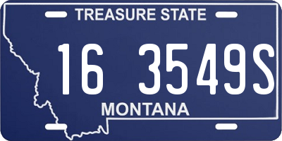 MT license plate 163549S