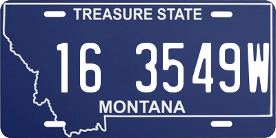 MT license plate 163549W