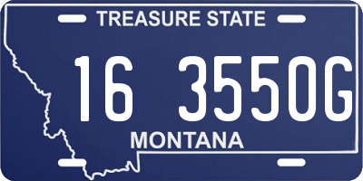 MT license plate 163550G