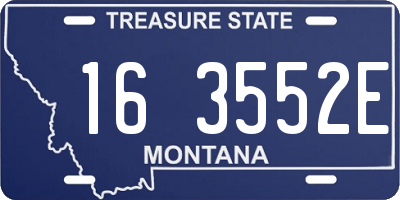 MT license plate 163552E