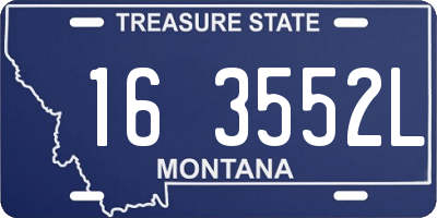 MT license plate 163552L