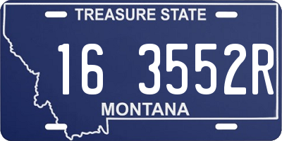 MT license plate 163552R
